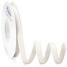 Cream White Double Faced Velvet Ribbon Spool Gift Wrapping 3/8 Inch x 10 Yds