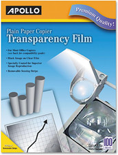 Transparency Film for Plain Paper Copier, Black on Clear Sheet, with Stripe, 100
