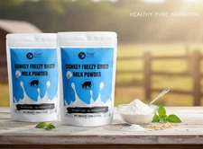 (PACK OF 2) 100% NATURAL HERBS DONKEY MILK POWDER FREEZE DRIED (3.05 OZ)  100 GM