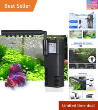 Aquarium Filter Small Betta Fish Tank Filter for 2-15 Gallon Silent 4-in-1 Ad...