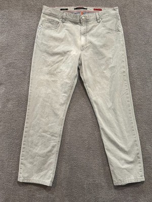 Alberto Men s Pants Modern Fit Gray Cotton Blend Casual Trousers Size (35/29)