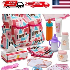14 Pack Educational Baby Doll Accessories: Enhance Role Play for Young Girls