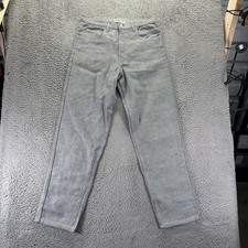 Vintage Guess Jeans Men 32x34 Gray Cotton Denim Straight Leg Streetwear Workwear