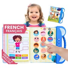 French English Talking Learning Book for Kids 3 Years Old, Learn French Inte.