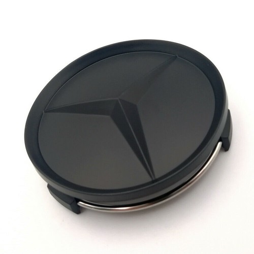 Set of 4 75mm Wheel Center Caps Hubcaps Emblem Matte Black for Mercedes Benz AMG - Picture 2 of 3