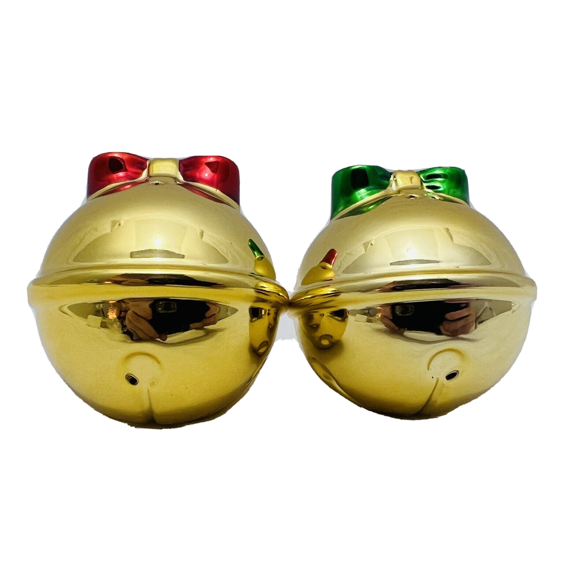 Vtg Figi's Inc Salt & Pepper Shakers Set Christmas jingle bells