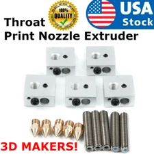 Throat Print Nozzle Extruder For MK8 Makerbot 3D Printer Works Anet A8 M6 Set