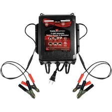 YUASA 3807-0461 YUA2AMPCH Dual-Bank Battery Charger and Maintainer Battery