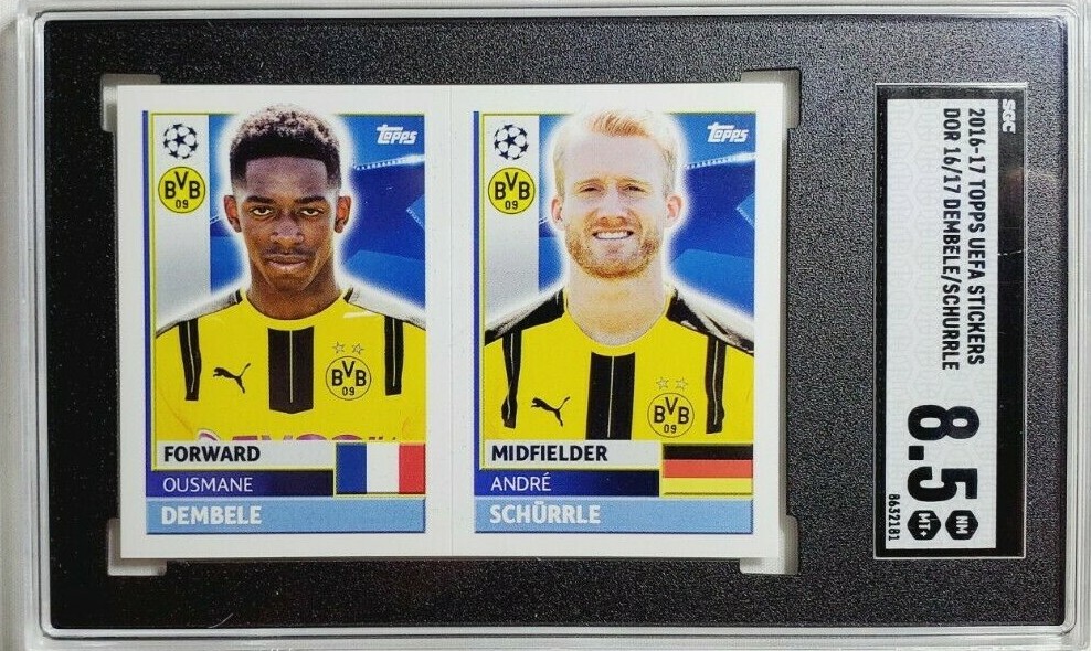 2016 Topps Champions League Ousmane Dembele Rookie Card RC SGC 8.5