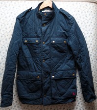 Jack Wills blue quilted field jacket, size XS