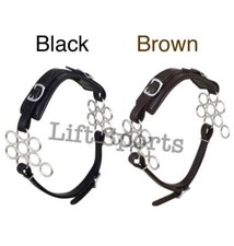 Brown/Black Hackamore Bitless Horse Bit Flower Adjustable Genuine Leather Bridle