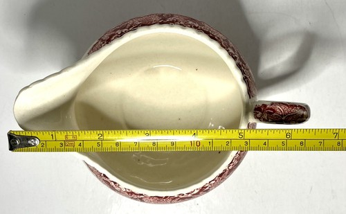 Masons Ironstone Vista Pink Transferware Gravy Boat Vintage England Red - Picture 6 of 6