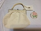Vintage Beaded Purse With Beaded Change Purse And Beaded Mirrow Holder (12)