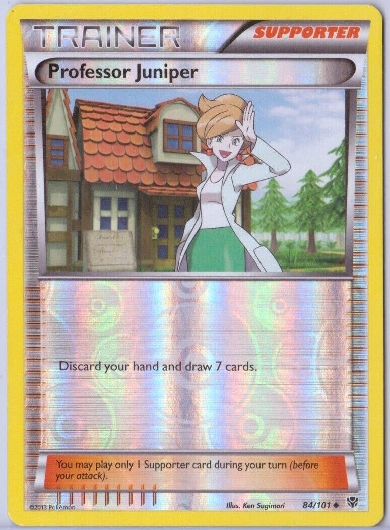 Pokemon - Professor Juniper - 84/101 - Reverse Holo - Plasma Blast - NM/M