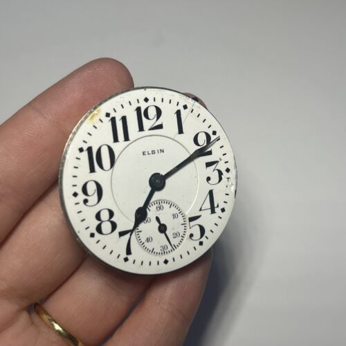 Collectible ELGIN Fathertime 21J 5adj USA Men’s Pocketwatch Movement - Picture 3 of 4