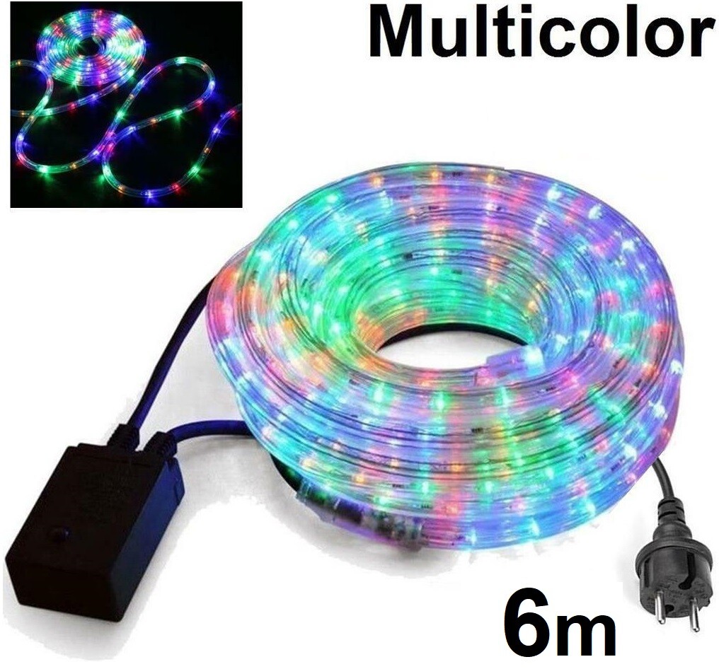 Tira de luz LED navidad jardín colores RGB decorar manguera 6 Metros...
