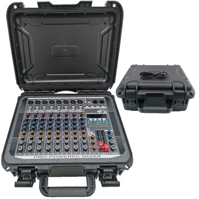 700W 8 Channel Professional Powered Mixer power mixing Amplifier Amp 320DSP USB