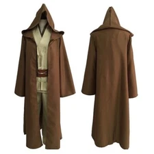 Adult Star Wars Obi-Wan Kenobi Jedi Knight Master Cloak Halloween Costume Outfit