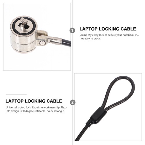 Laptop Passwortsperre Computer Sperrkabel für Notebook Diebstahlsicherung - Bild 9 von 10