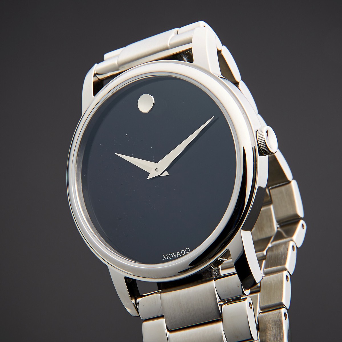 Movado Classic Museum Quartz Black Dial Men's Watch 2100014 MSRP