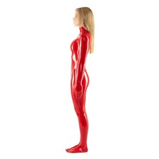 Red Latex Body Sleeping Bag Back Zipper Rubber Tight Sleep Sack Bodysuit Fetish