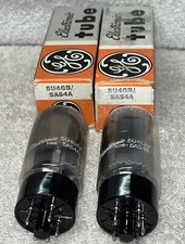 Pair GE 5U4GB 5AS4A Rectifier Tubes In Box Tested Strong (4 Available) 