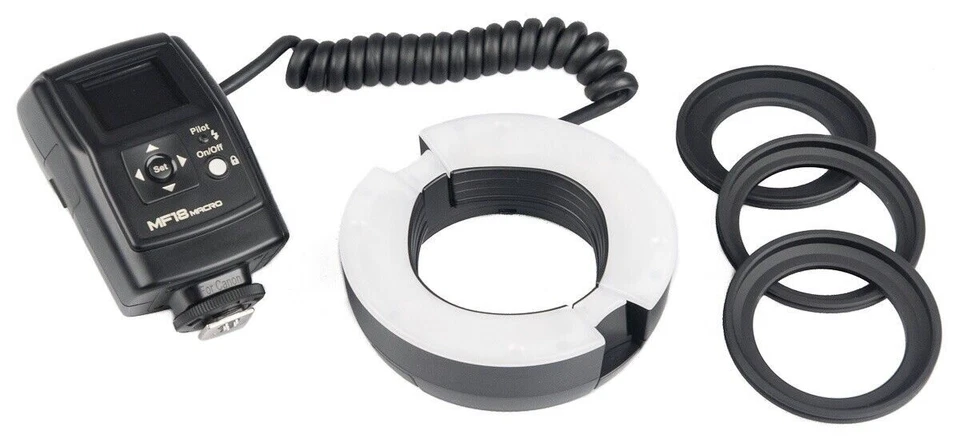 Nissin MF18 Macro LED Ring Flash Sony Nikon and Canon Fits with Adaptor Rings - Image 4 of 4