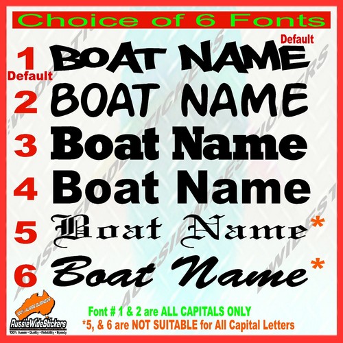 Fishing BOAT NAME Decal Stickers HUGE 1000mm Marine Vinyl Custom For Hull Cabin - Picture 2 of 6
