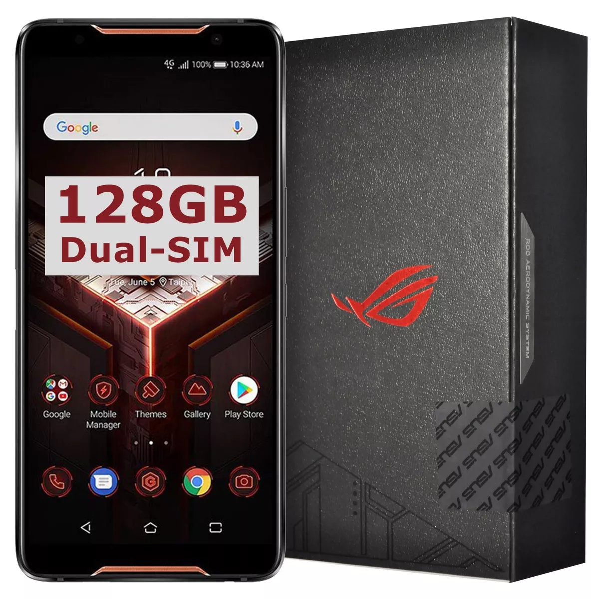 BNIB ASUS ROG Gaming Phone ZS600KL Dual-SIM 128GB Black Factory Unlocked 4G  GSM