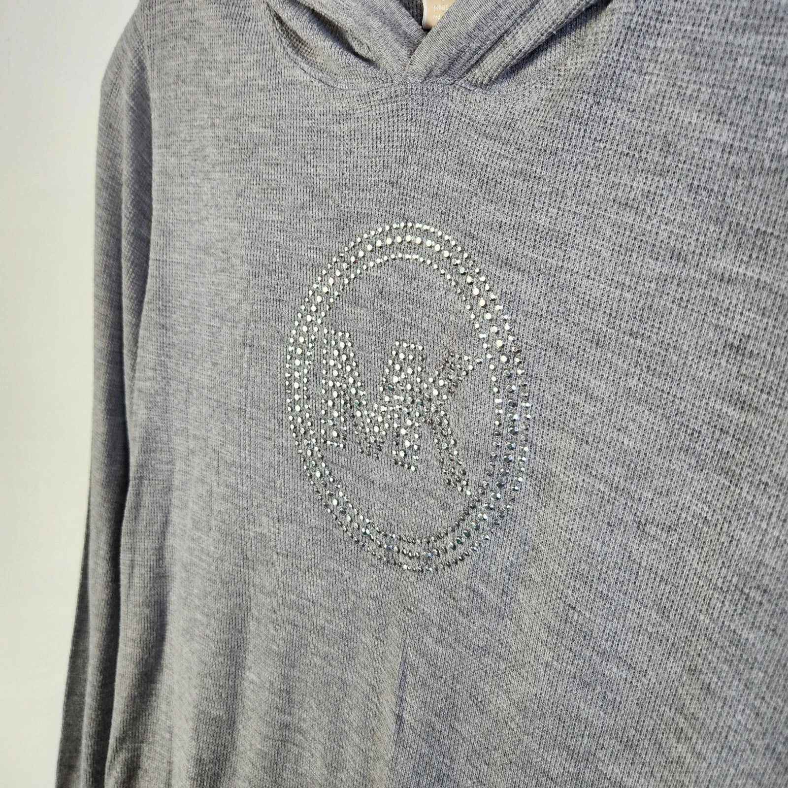Maglione Michael Kors donna taglia S grigio logo abbagliato pullover manica lunga