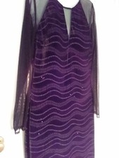 GUESS Sheath Velvet & Sheer Lace Upper Back And Sleeves Back Button 12