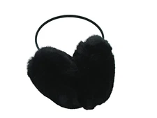 Black Fluffy Faux Fur Earmuffs Over The Head Winter Warmer Thick Plush Banded
