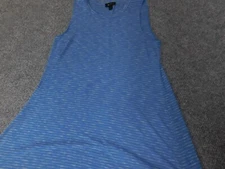 Ab Studio Womens dress Extra Large Blue stretch A-line Midi