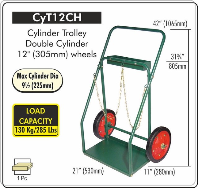 CYLINDER Cart 12" WHEELS, Welding Oxygen Acetylene Cylinder Cart, CYT12CH eBay