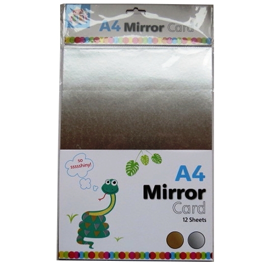 Qty2 X 8 A4 Sheets Gold & Silver Mirror Card Metallic Shiny Thick Board