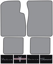 1963-1965 Ford Falcon Hardtop Loop Carpet Logo Floor Mat 4pc
