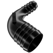 Plastic Joiner Black Barbed Connector Hose Pipe 45 90 180 Reducers Straight