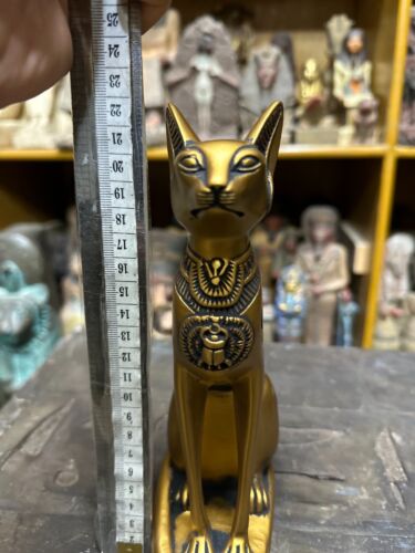 Rare Ancient Egyptian Antiquities Egyptian Goddess Bastet Egyptian Cat Figure BC - Picture 11 of 12