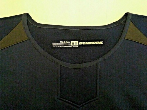 Suéter de rendimiento forrado de lana Demarini. BP. Talla para hombre: 2X. WTP 9705. Azul marino. - Imagen 9 de 11