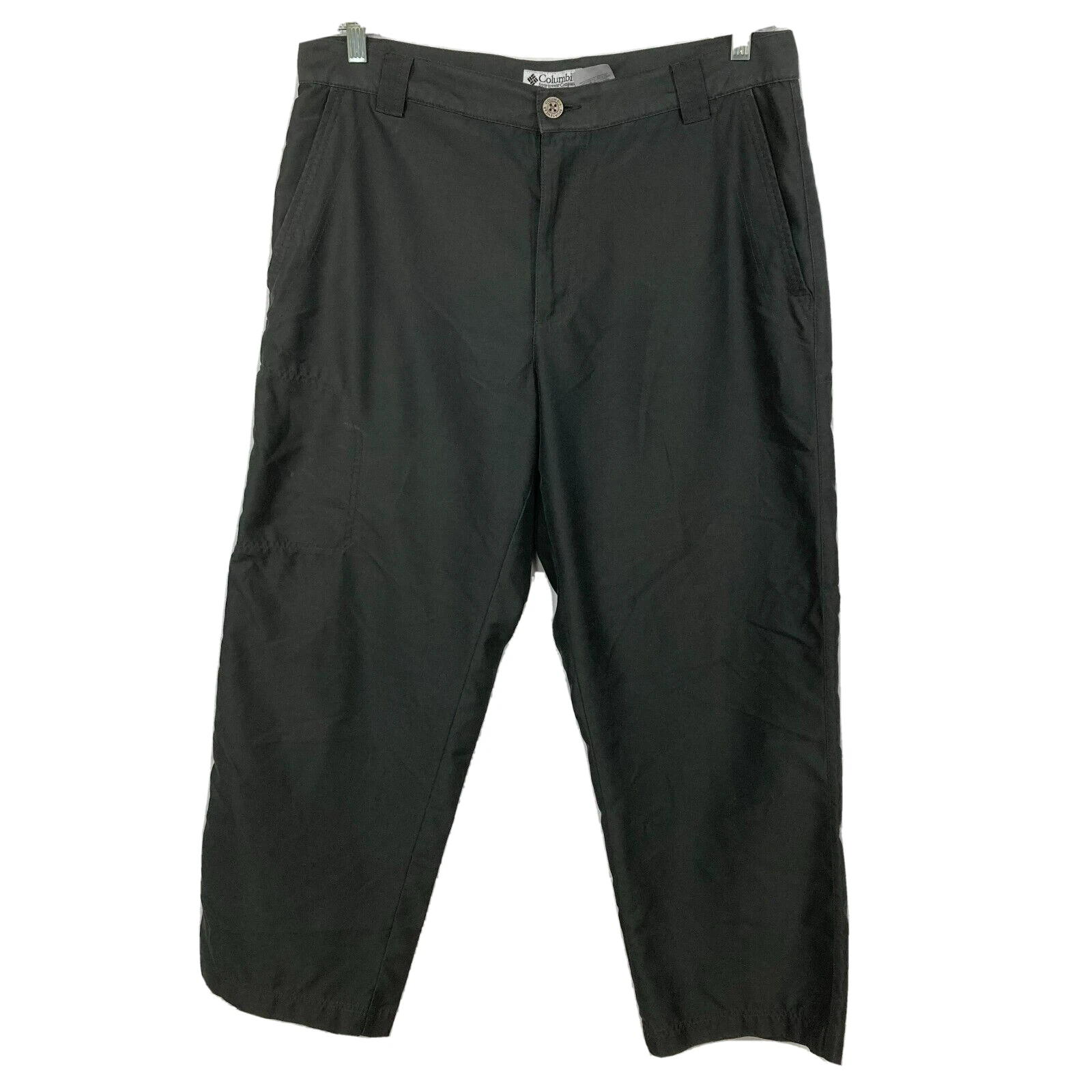 Columbia Pants Mens Sz 36 Gray Hiking Chino Straight Leg Outdoor Lightweight