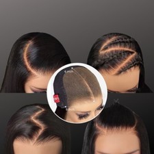 Glueless Human Hair Wig Parting Max Water Wave Closure 9 X 6 HD Lace Pre Plucked