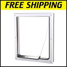 Durable 2-Way Locking Dog Door - Fits Medium to Large Breeds with Easy Install