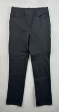 Quince Pants Small Black Ulra-Stretch Ponte Straight Leg 4-Pocket Classic