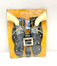 Vintage 1950's Tootsie Toy 'American West' Double Holster Set Complete Cap Guns