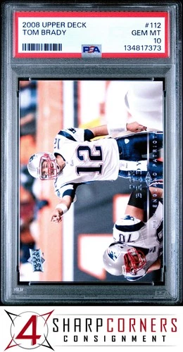 2008 UPPER DECK #112 TOM BRADY PATRIOTS PSA 10