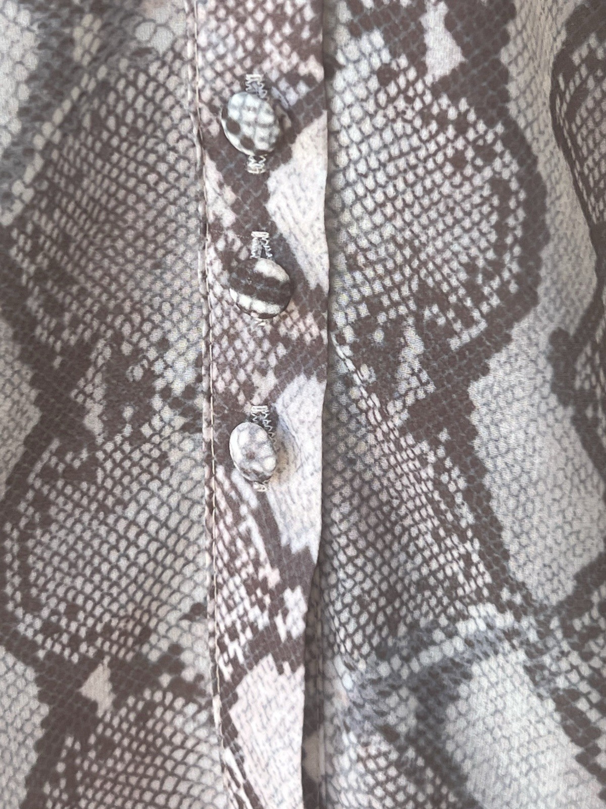 Zjoosh Free Size Python Snake Print Neutral Butto… - image 3