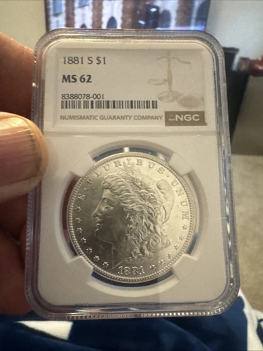 1881 S NGC MS62 MORGAN SILVER DOLLAR #B49491