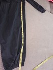 Vintage M Sport Pant Mens Large Black Windbreaker Joggers Ankle Zip — photo 8