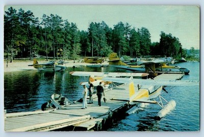 1967 Kenora Ontario Canada Vintage Postcard Barney Ball Lake Lodge River View