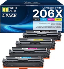 206X Toner Cartridge 4 Pack High Yield Toner - for HP Color Laserjet 206X 206A
